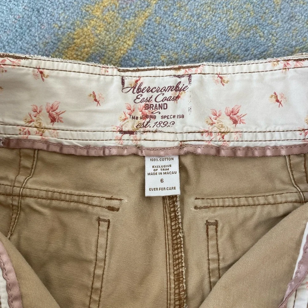 Abercrombie & Fitch Vintage 90’s low rise khaki Cargo Pants rare - Picture 5 of 8